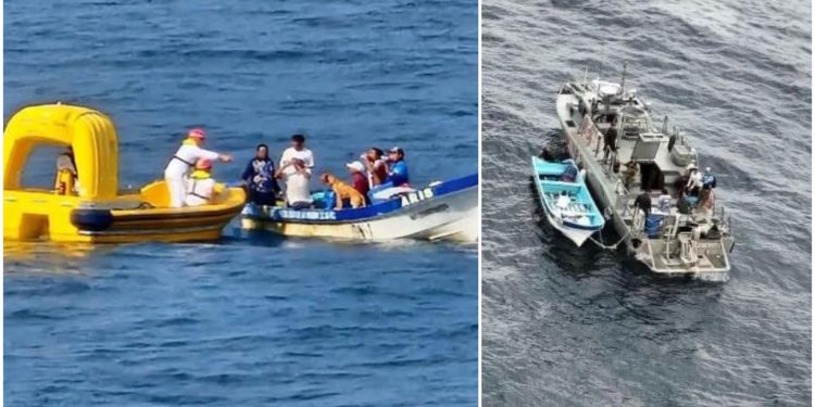 Rescatan a seis pescadores extraviados en altamar