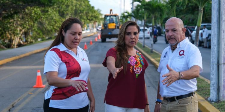 Anuncia Mara Lezama reconstrucción de 3.2 km de la avenida Rafael E. Melgar en Cozumel