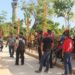 Trabajadores del malecón de Villahermosa exigen pagos pendientes en nueva protesta