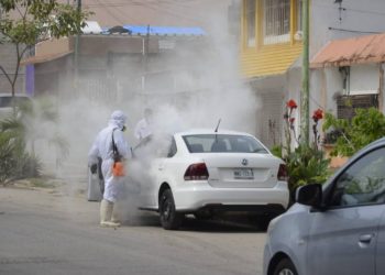 Emprende Salud jornada de nebulización terrestre en Centro