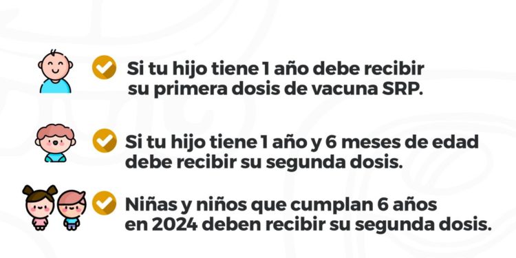 Invita SESA a vacunar a niños y niñas contra sarampión, rubéola y parotiditis
