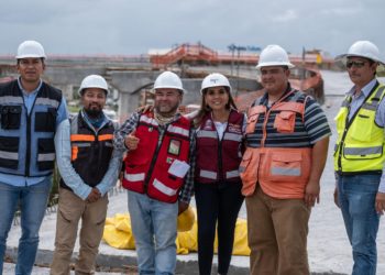 Supervisa Mara Lezama avances en el puente Nichupté, obra emblemática para la justicia social