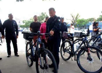 Refuerzan seguridad en el malecón de Villahermosa con bicipatrullas ecológicas