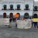 Extrabajadores se plantan en Plaza de Armas para exigir el pago de laudos