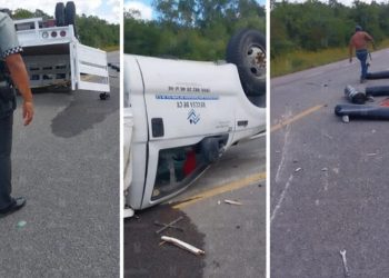 Accidente vial en el tramo de Carrillo Puerto-Tulum, deja al menos tres lesionados