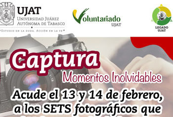 Invita el Voluntariado UJAT a capturar momentos inolvidables en SETS fotográficos