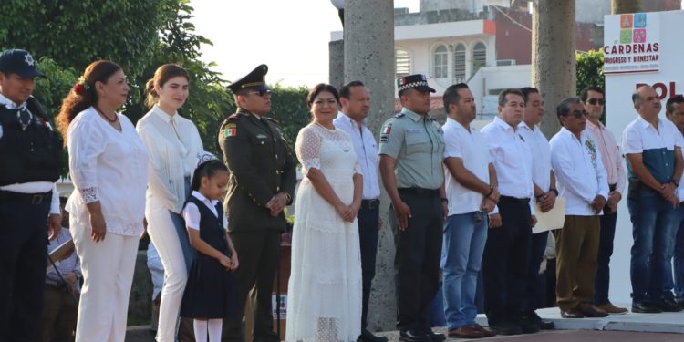 Realiza el Gobierno de Cárdenas ceremonia cívica conmemorativa por el CVII Aniversario de la Promulgación de la Constitución Política de los Estados Unidos Mexicanos