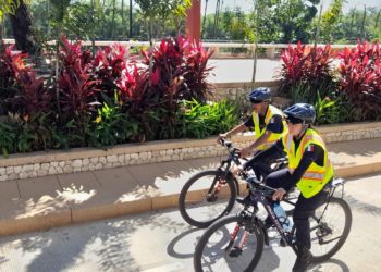 Refuerzan con bicipatrullas seguridad en nuevo Malecón de Villahermosa