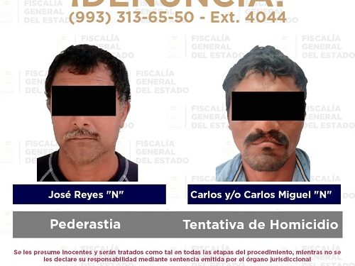 Detiene FGE a sujetos relacionados con robo y violación