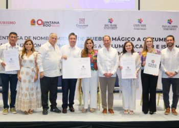 Entregan Mara Lezama y Miguel Torruco nombramiento de Pueblo Mágico a Cozumel y actualización a Tulum, Bacalar e Isla Mujeres