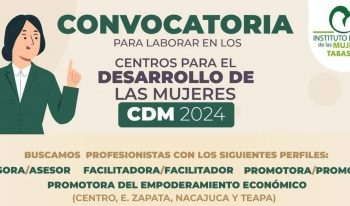 Emiten convocatoria para laborar en Centros para el Desarrollo de las Mujeres