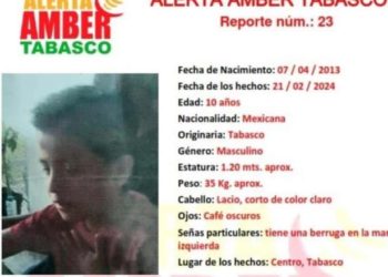 Activan Alerta Amber por desaparición de tres menores en Tabasco