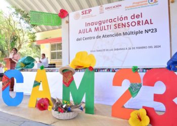 Inauguran aula de estimulación sensorial en CAM de Tamulté de las Sabanas