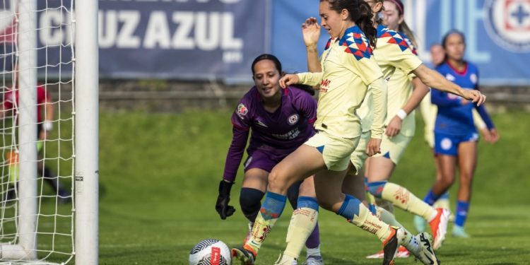 América de la liga femenil vence 1-5 a Cruz Azul