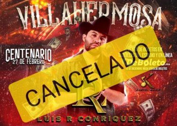 Cancelado concierto de Luis R Conriquez en el Centenario de Villahermosa