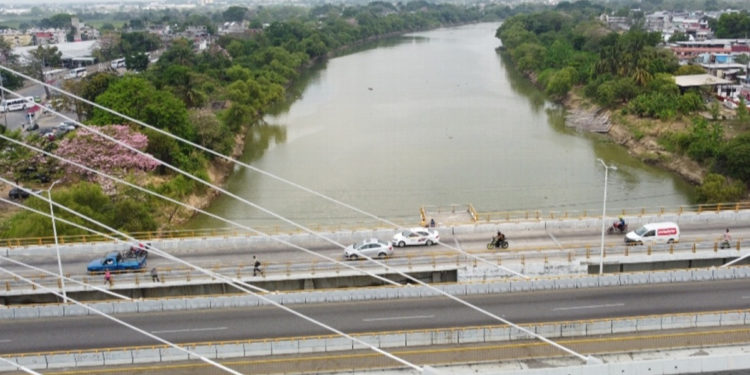 Desciende el nivel del río Grijalva en Villahermosa