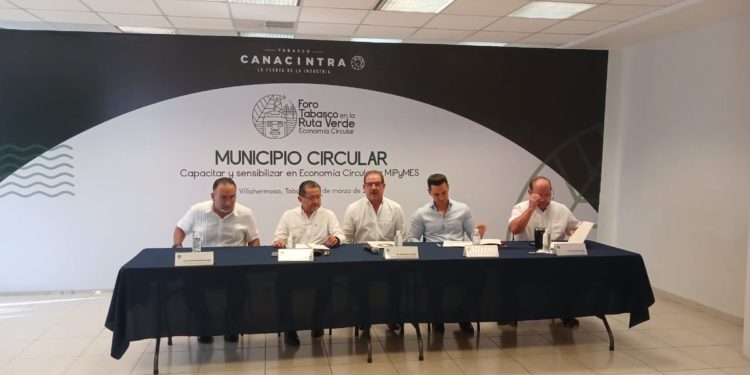 Tabasco avanza hacia la economía circular: Foro «Tabasco en la Ruta Verde» inaugurado por Canacintra