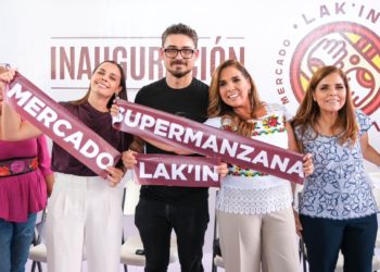 Con una inversión de 43 mdp inaugura Mara Lezama y Román Meyer el Mercado Lak´in, de la SM 259 en Cancún