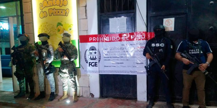 En coordinación con la Sedena y Guardia Nacional, FGE Quintana Roo asegura drogas en dos cateos en Tulum