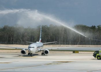 Aeropuerto de Tulum recibe por primera vez vuelos internacionales