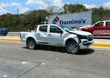 Mujer embarazada queda lesionada tras brutal accidente en la carretera 307