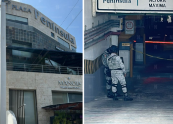 Asesinan a un hombre a balazos en plaza Península de Cancún