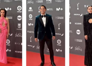 Artistas deslumbran en la alfombra roja de los Premios Platino, Xcaret
