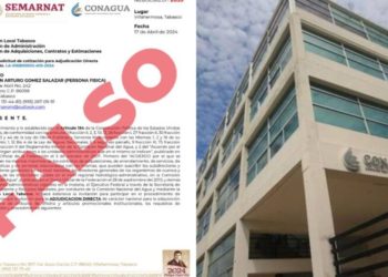 Conagua Tabasco advierte sobre fraudes en procesos licitatorios falsos