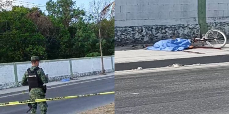 Asesinan a balazos a trabajador obrero frente al batallón militar en Cancún