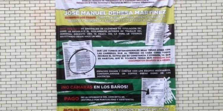 Sindicalizados del Tec de Villahermosa denuncian acoso y falta de pagos