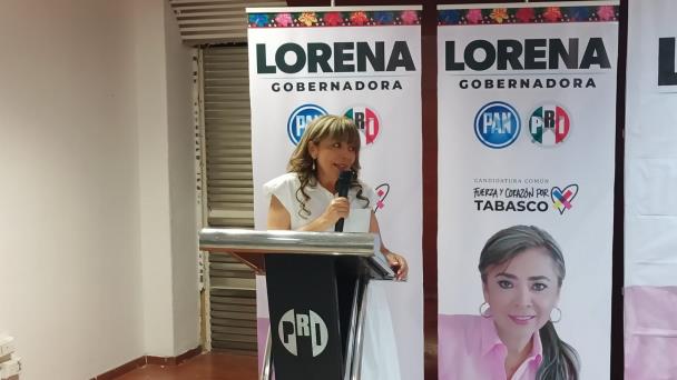 Lorena Beaurregard denuncia agresión contra candidato del PAN en Cunduacán