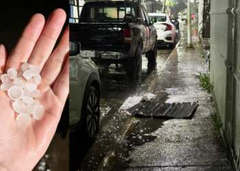 Tláloc muestra su benevolencia: Lluvia en Teapa y granizo en Tacotalpa