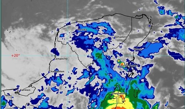 Prevén chubascos y lluvias fuertes en Quintana Roo