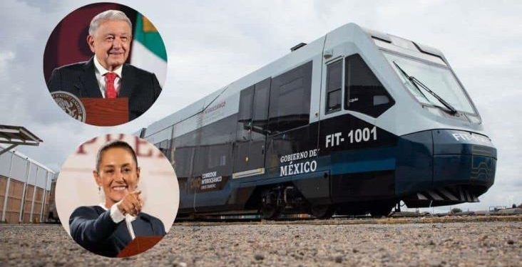 López Obrador y Sheinbaum inspeccionaron los avances del Tren, desde la estación Jáltipan, en Veracruz