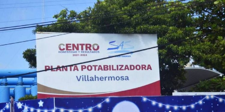 Planta potabilizadora Villahermosa circuito Centro fuera de servicio