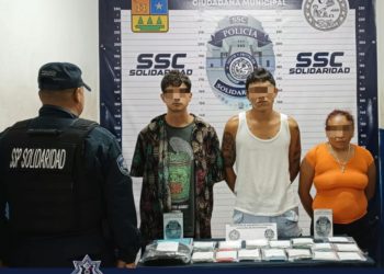 Detienen a 3 sujetos narcomenudistas en Playa del Carmen