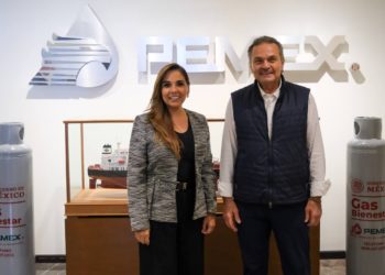 Gestiona Mara Lezama con PEMEX la creación de terminales locales de almacenamiento de combustibles en el norte y sur de Quintana Roo