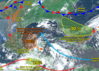 Prevén ciclón tropical en el Golfo de México