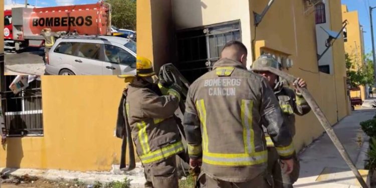 Incendio consume departamento de Cielo Nuevo en Cancún