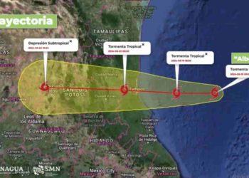 Activan alerta naranja en el estado de Tamaulipas y Veracruz por tormenta tropical Alberto