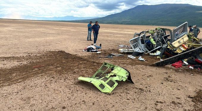 Se desploma helicóptero cerca de la laguna de Sayula; hay lesionados