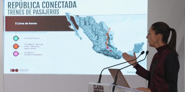 Presenta Claudia Sheinbaum tres nuevas rutas del tren de pasajeros