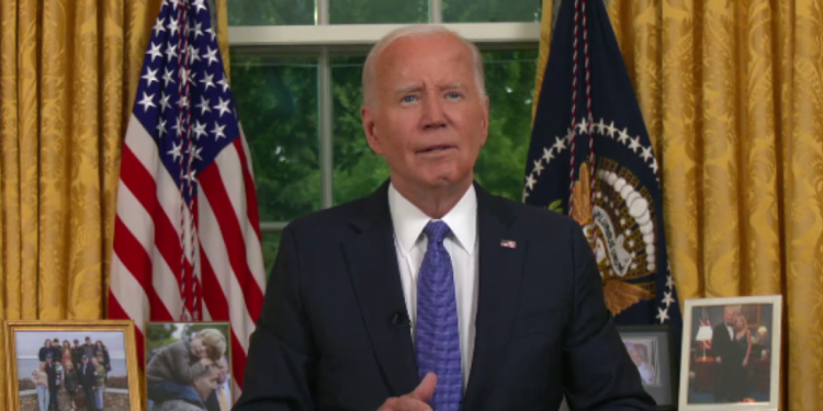 Joe Biden, se presentó libre de síntomas tras haber dado positivo a Covid-19 y da un mensaje desde la Casa Blanca sobre su retiro en elecciones de EU