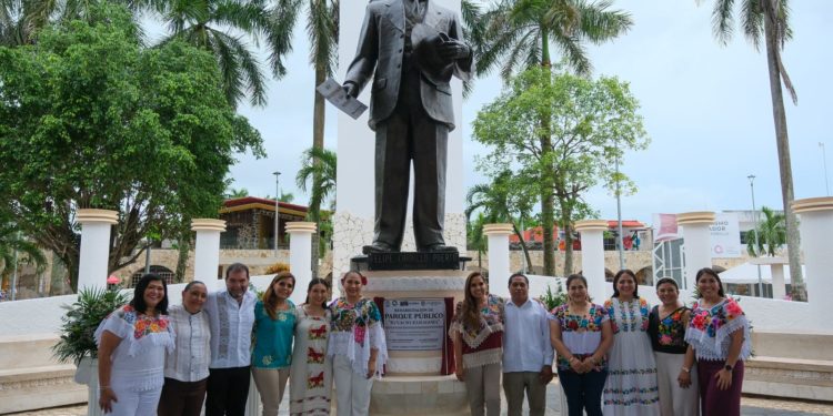 Mara Lezama inaugura la renovación del Parque Público “Ignacio Zaragoza” en Felipe Carrillo Puerto
