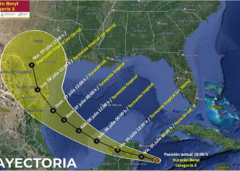 Se intensifica el huracán Beryl a categoría 3 antes de llegar a Quintana Roo