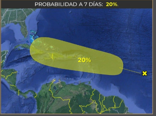 Prevén una zona de baja presión en el mar caribe