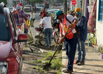 Vecinos y delegados municipales sumados a jornada de limpieza en Tamulté de las Barrancas