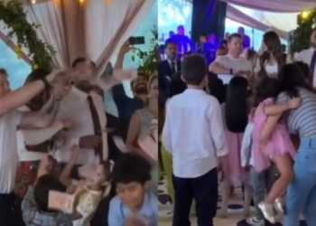 Canelo Álvarez regala billetes durante evento familiar