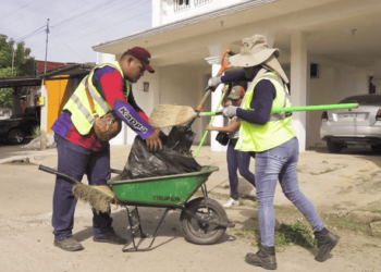 Retiran 55 toneladas de basura de 8 localidades con Programa de Limpieza en Centro