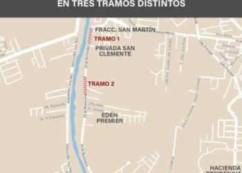 Anuncian reducción de carril en Colonia Sabina por trabajos de pavimentación